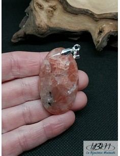 Pendentif en Sunstone (Héliolite ou Pierre de soleil) de 43 * 26.1 mm de forme ovale de La Bijouterie Minerale 2