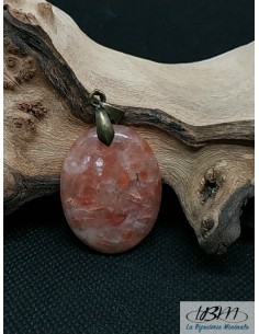 Pendentif en Sunstone (Héliolite ou Pierre de soleil) de 34.8 * 26.1 mm de forme ovale de La Bijouterie Minerale 2