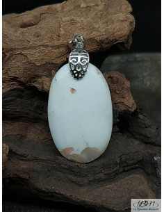 Pendentif en Scolécite de 46.1 * 26.1 mm de forme ovale de La Bijouterie Minérale 2