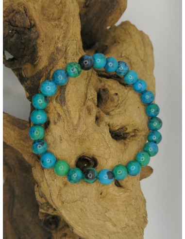 Bracelet en perles de Chrysocolle naturelle par La Bijouterie Minérale