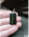 Pendentif en Oeil de faucon de 25.4 * 14.7 mm forme rectangle de La Bijouterie Minerale