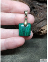 Pendentif de Chrysocolle Malachite de 15.2 * 13.8 mm de forme carré de La Bijouterie Minérale