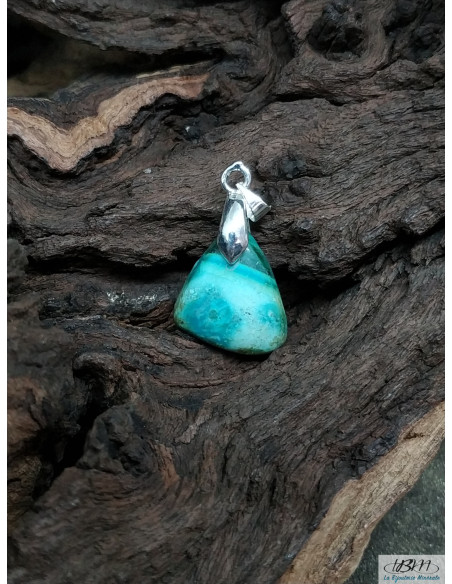 Pendentif de Chrysocolle Malachite de 19.7 * 11.4 mm de La Bijouterie Minérale