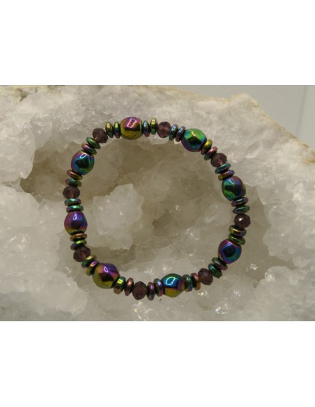 bracelet en hématite titanium • La Bijouterie Minérale bracelet en hématite titanium • La Bijouterie Minérale