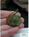Pendentif en Rhyolite (Que Sera) de 30.1 * 27.9 mm en forme de grosse goutte d'eau de La Bijouterie Minérale