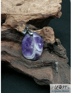 Pendentif en améthyste chevron de 30.8 * 23.5mm de forme ovale par La Bijouterie Minérale 2