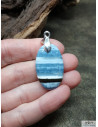 Pendentif Opale bleue de 30 * 18.9 mm de forme ovale de La Bijouterie Minérale
