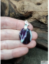 Pendentif en kämmerérite naturelle de 23 * 17.6 mm de forme ovale de La Bijouterie Minérale