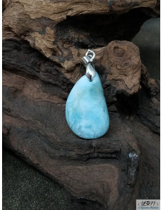 Pendentif de Larimar de 24.8 * 15.7 mm de forme de goutte d'eau de La Bijouterie Minérale 2