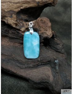 Pendentif de Larimar de 24 * 14.1 mm de forme rectangulaire de La Bijouterie Minérale 2