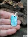 Pendentif de Larimar de 24 * 14.1 mm de forme rectangulaire de La Bijouterie Minérale