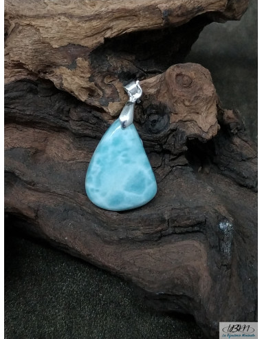 Pendentif de Larimar de 24.5 * 18.5 mm de La Bijouterie Minérale