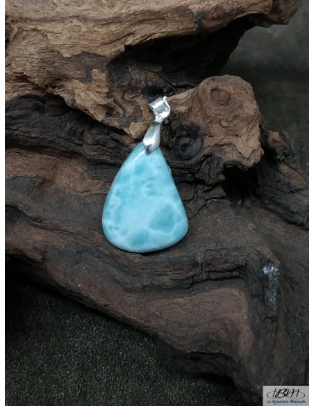 Pendentif de Larimar de 24.5 * 18.5 mm de La Bijouterie Minérale