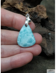 Pendentif de Larimar de 24.5 * 18.5 mm de La Bijouterie Minérale