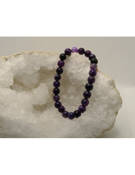 bracelet en agate violette de La Bijouterie Minérale