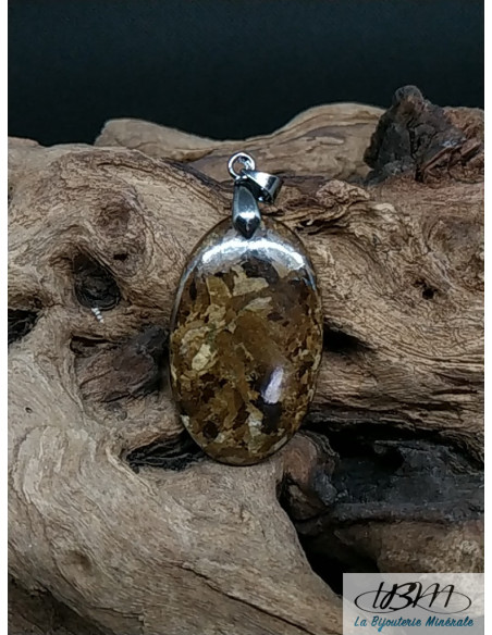 Pendentif Bronzite de 38.9 * 24 mm en forme ovale de La Bijouterie Minérale