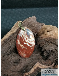 Pendentif en Agate Crazy-Lace de forme ovale de 45.7 * 27.2 mmde La Bijouterie Minérale 2