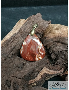 Pendentif en Agate Crazy-Lace de forme triangulaire de 37.2 * 32.6 mm de La Bijouterie Minérale 2