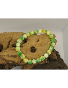 Bracelet en Jaspe naturel jaune et vert