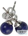 Puce d'oreille en lapis-lazuli 6 mm de La Bijouterie Minérale