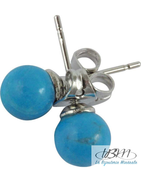 copy of Puce d'oreille 6 mm en jaspe rouge