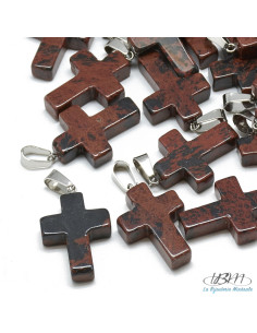 copy of Puce d'oreille 6 mm en jaspe rouge 2