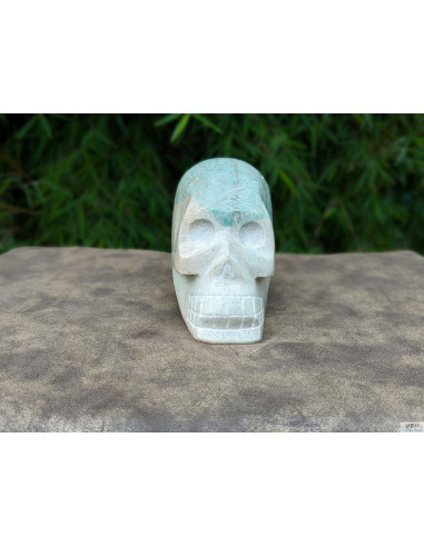 Crâne d'amazonite massif taillé main 2.330 Kg de La Bijouterie Minérale