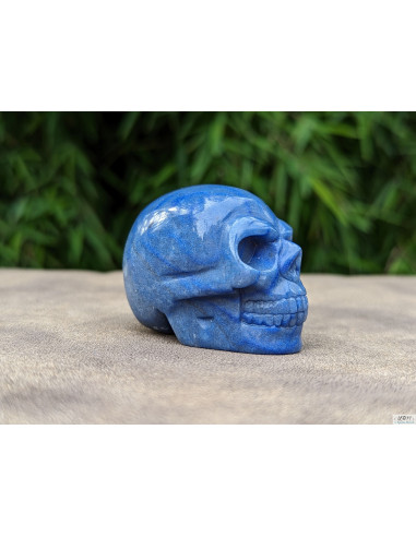 Crâne en Aventurine Bleue massif de 5 cm de La Bijouterie Minérale