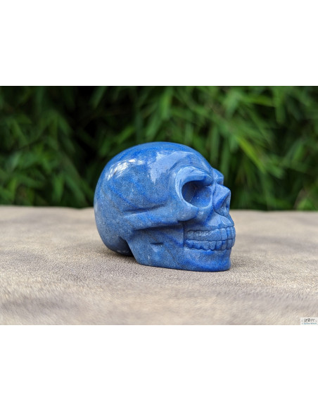Crâne en Aventurine Bleue massif de 5 cm de La Bijouterie Minérale