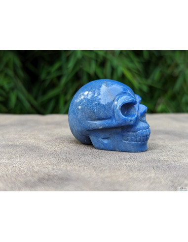Crâne en Aventurine Bleue massif de 5 cm de La Bijouterie Minérale