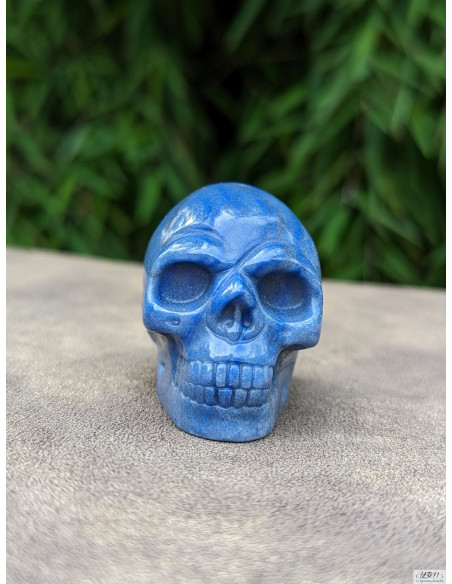 Crâne en Aventurine Bleue massif de 5 cm de La Bijouterie Minérale