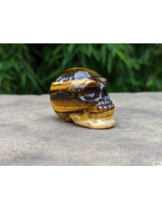 Crâne en oeil de tigre massif de 5 cm 2