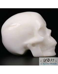 Crâne en jade blanc massif de 5 cm de La Bijouterie Minérale 2