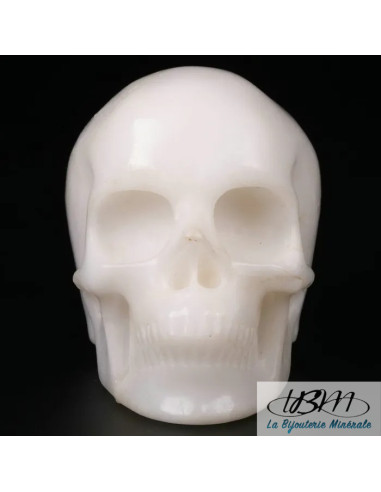Crâne en jade blanc massif de 5 cm de La Bijouterie Minérale