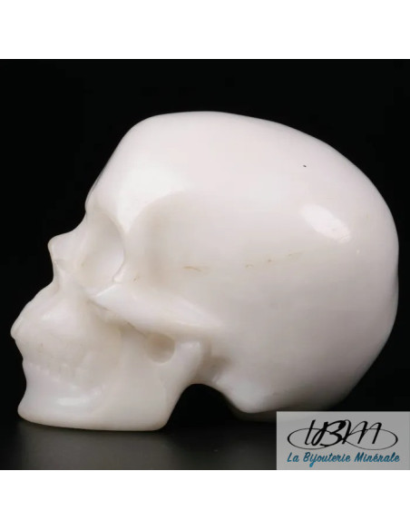 Crâne en jade blanc massif de 5 cm de La Bijouterie Minérale