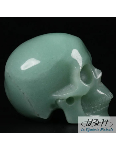 Crâne en Aventurine verte massif de 5 cm de La Bijouterie Minérale