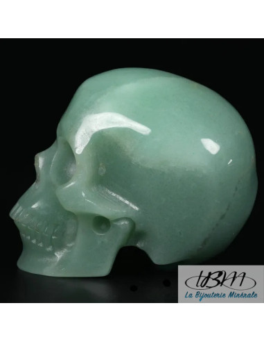 Crâne en Aventurine verte massif de 5 cm de La Bijouterie Minérale
