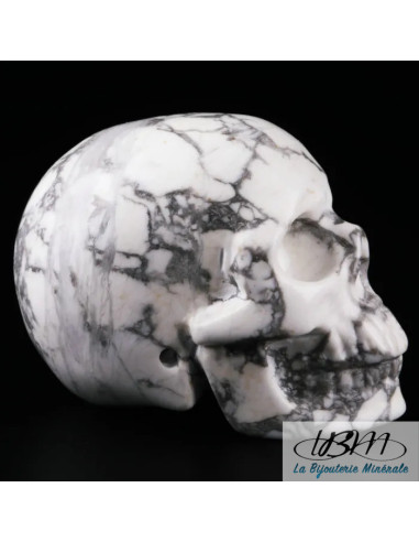 Crâne en Howlite de 5 cm de La Bijouterie Minérale