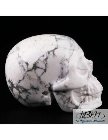 Crâne en Howlite de 5 cm de La Bijouterie Minérale