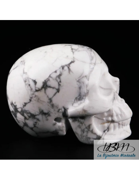 Crâne en Howlite de 5 cm de La Bijouterie Minérale