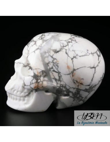 Crâne en Howlite de 5 cm de La Bijouterie Minérale