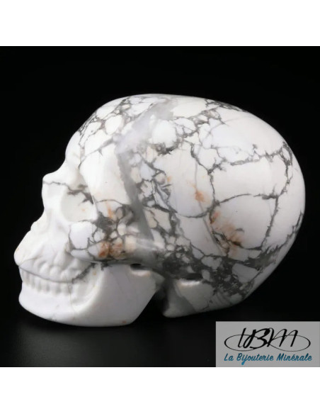 Crâne en Howlite de 5 cm de La Bijouterie Minérale