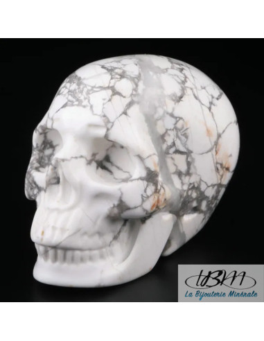 Crâne en Howlite de 5 cm de La Bijouterie Minérale