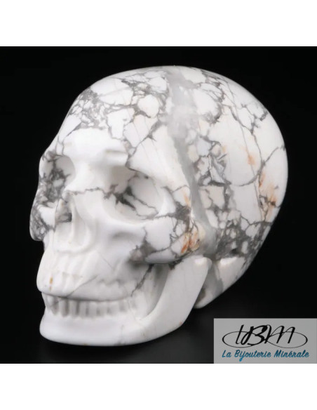 Crâne en Howlite de 5 cm de La Bijouterie Minérale