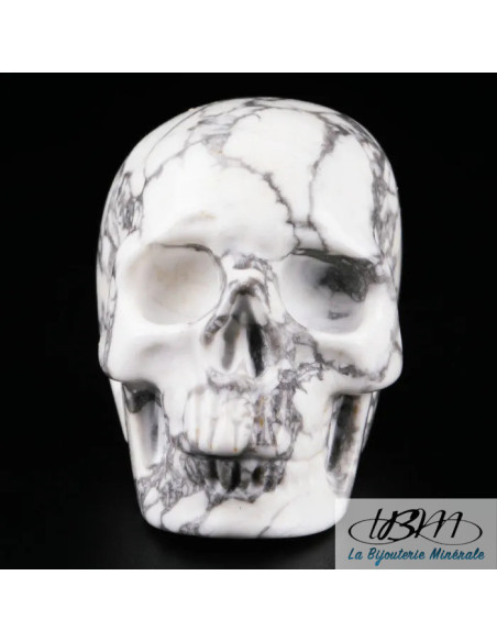 Crâne en Howlite de 5 cm de La Bijouterie Minérale