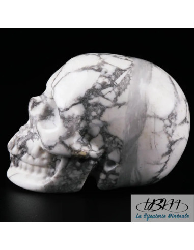 Crâne en Howlite de 5 cm de La Bijouterie Minérale