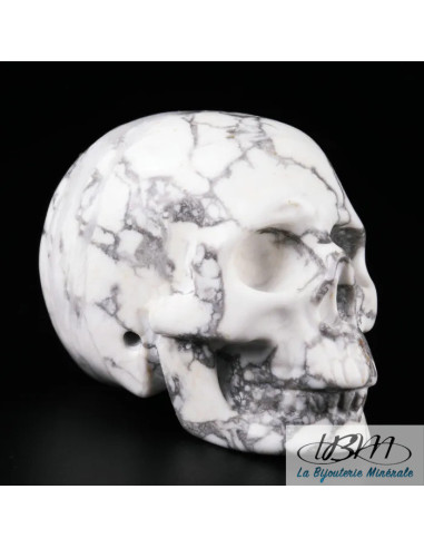 Crâne en Howlite de 5 cm de La Bijouterie Minérale