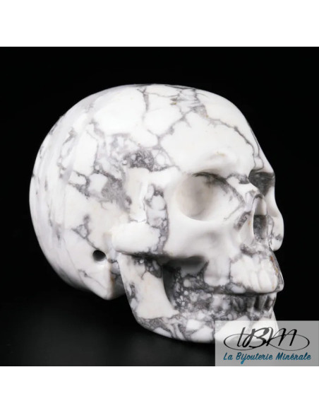 Crâne en Howlite de 5 cm de La Bijouterie Minérale