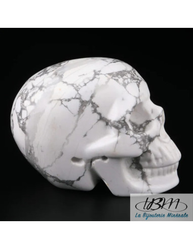 Crâne en Howlite de 5 cm de La Bijouterie Minérale