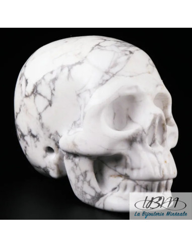 Crâne en Howlite de 5 cm de La Bijouterie Minérale
